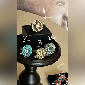 1: Elegant Neutral & Clear Statement Ring ONLY